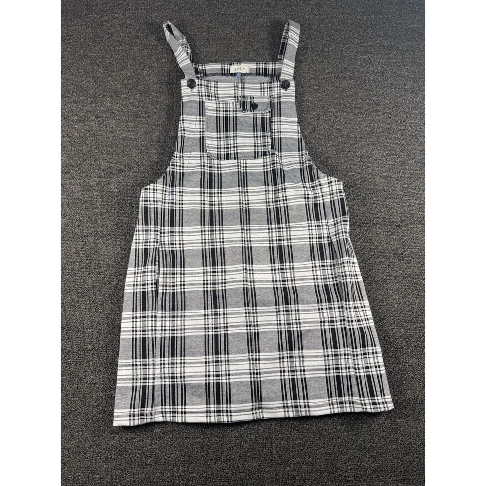 Jolt‎ Black & White Plaid Jumper Dress Size Large